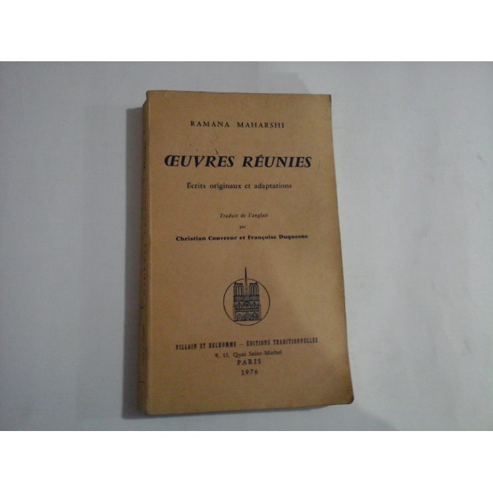 CEUVRES REUNIES  -  RAMANA MAHARSHI